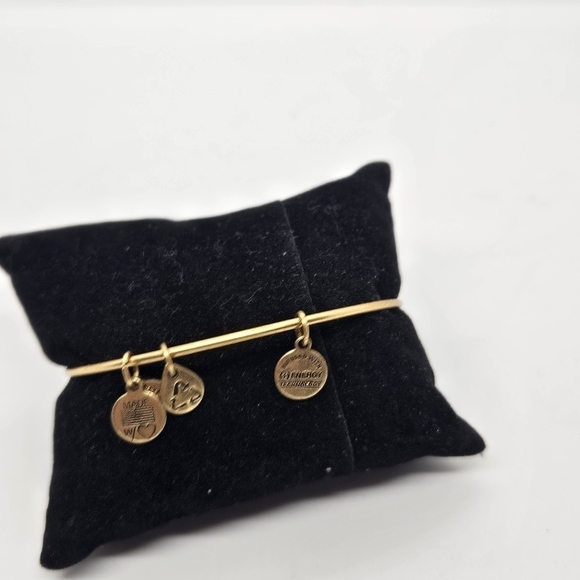 Alex and Ani expandable bangle bracelet gold tone Completely Blessed - Picture 3 of 4
